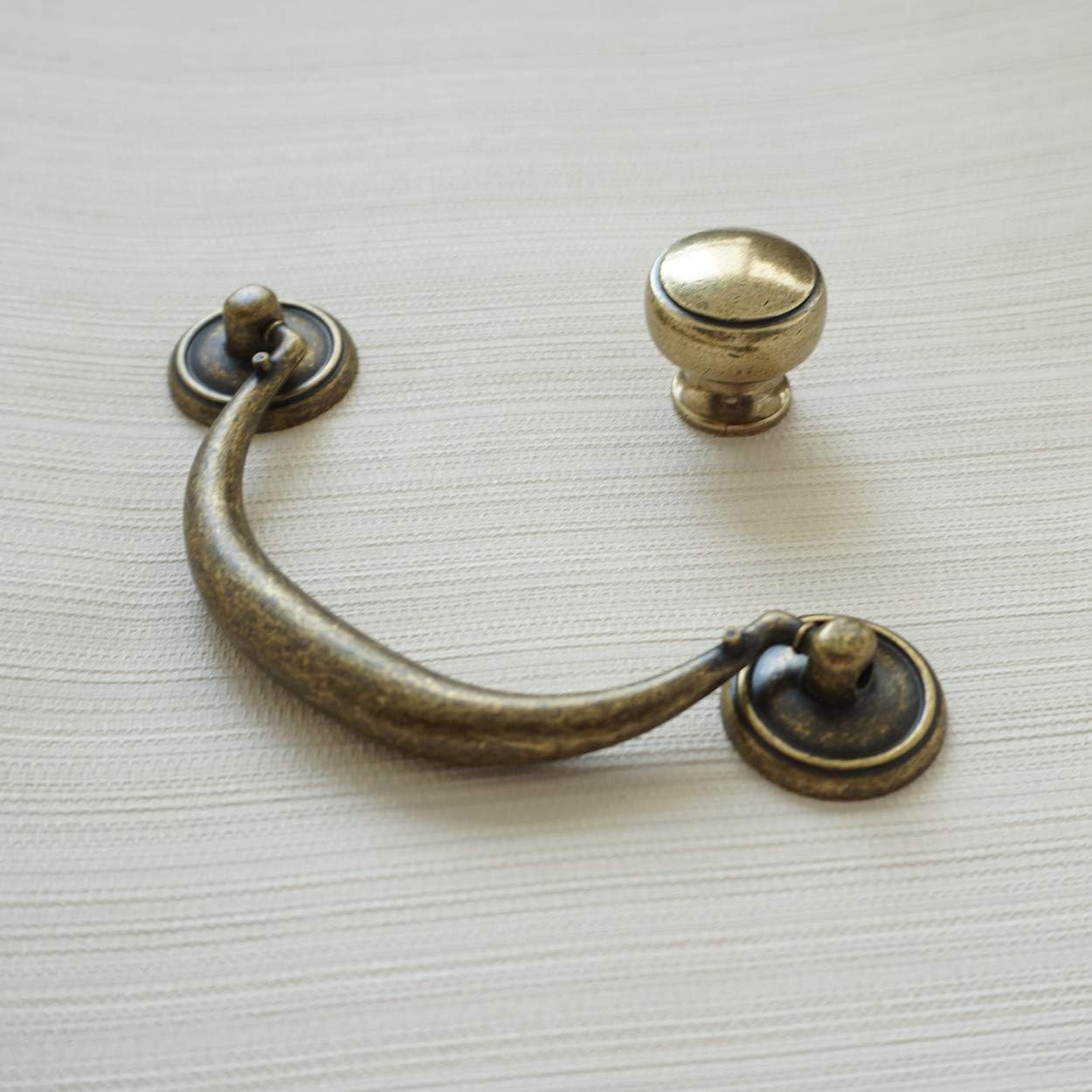 Furniture Hardware Drop Pulls - Tiradores de gabinete de bronce antiguo,
