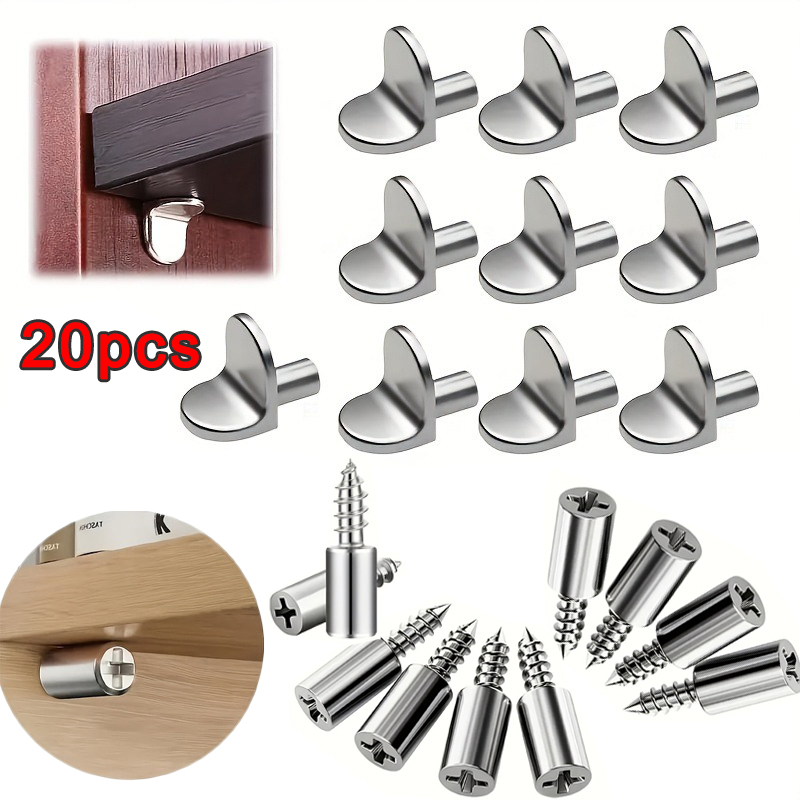 Shelf Peg Support - Soportes Metálicos para Estantes, 2 Estilos: