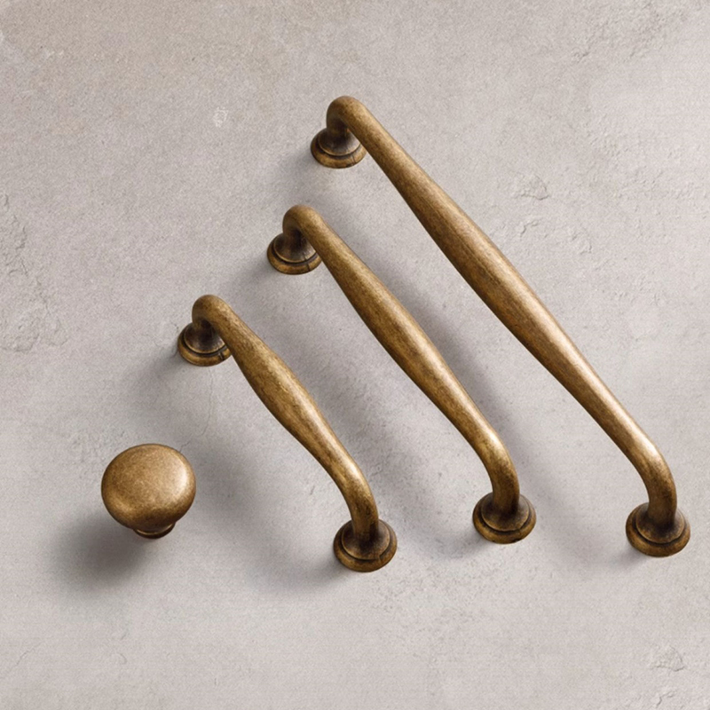 Drawer Pull Gold - Tirador de bronce antiguo para puerta