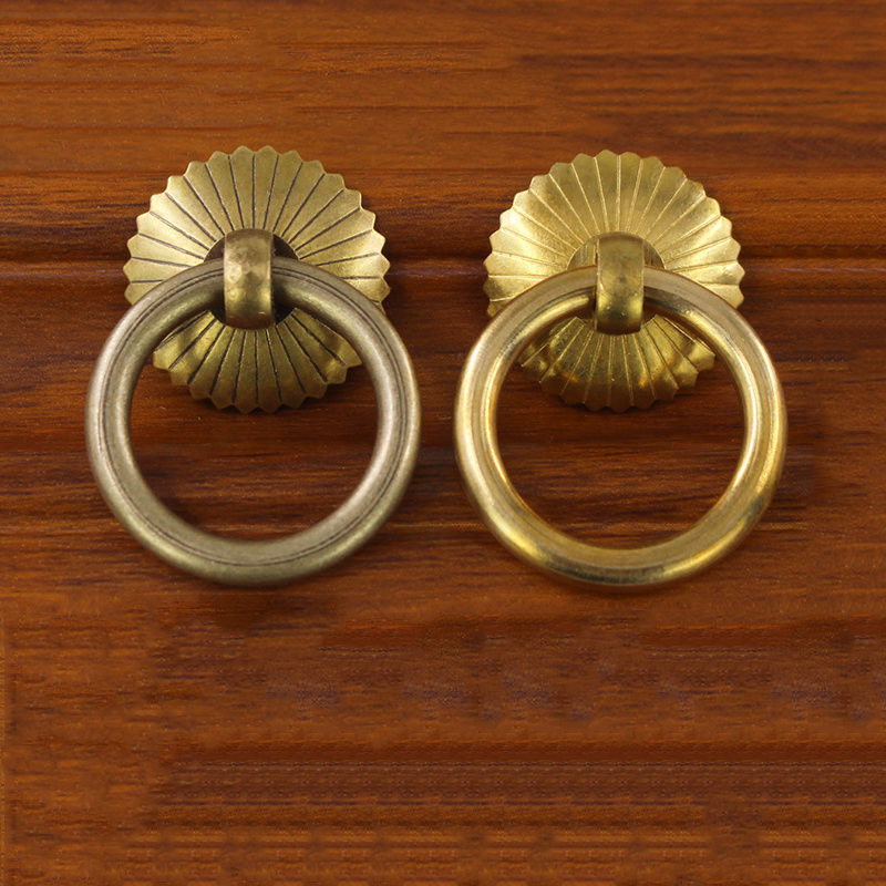 Pomo de latón antiguo para caj - Furniture Hardware Drop Pulls reseña y precio