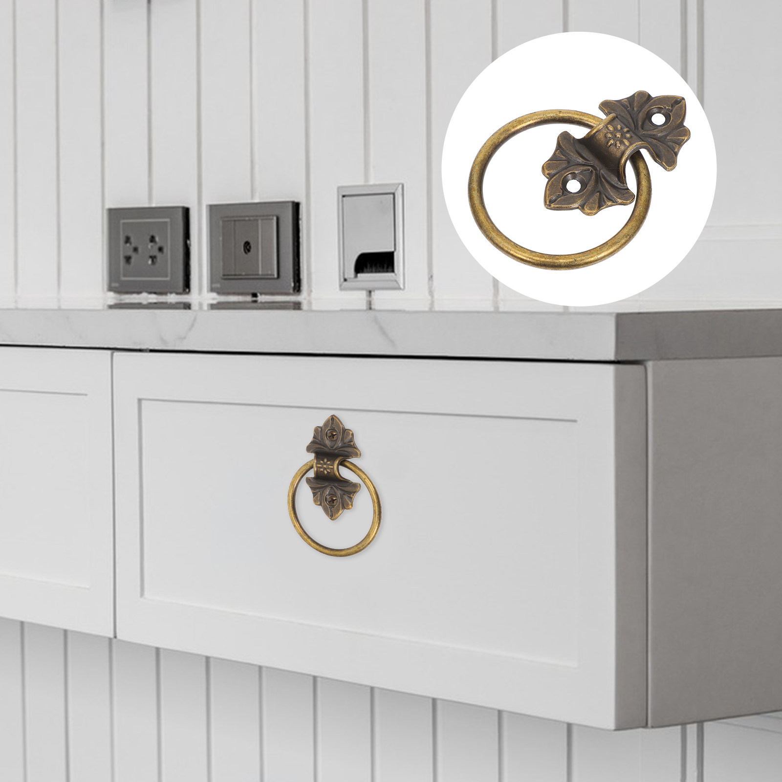 2 piezas de tiradores de gabin - Furniture Hardware Drop Pulls reseña y precio